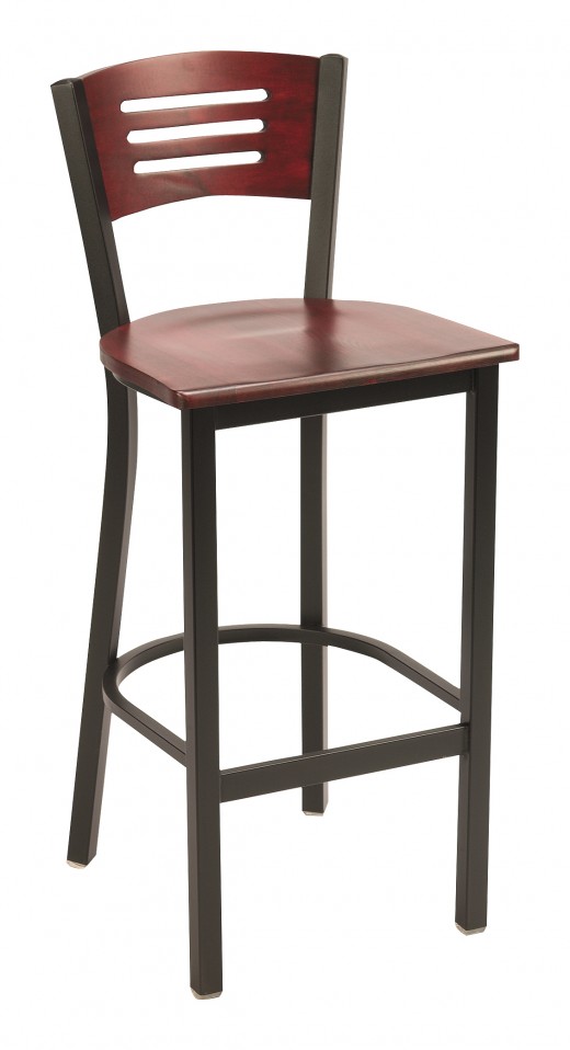 19 x 17.5 x 42 - Ladder Back Barstool