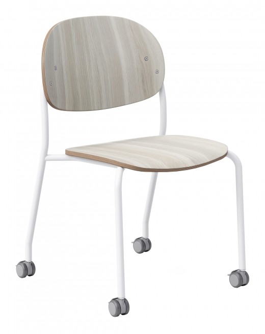 Tioga Armless Chair with Casters - 20 x 22 x 33