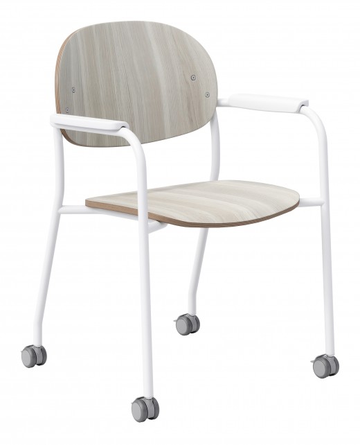 Tioga Chair with Arms and Casters - 25 x 22 x 33