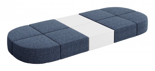 Conversa Sectional Seating with Table - 180 x 72 x 17