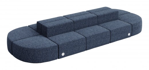 Conversa Sectional Seating with Outlets - 180 x 72 x 36