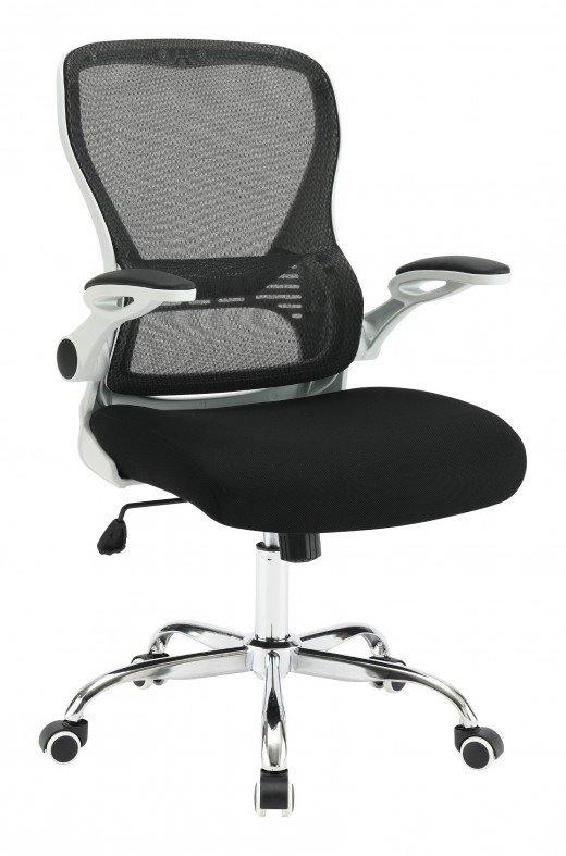 Mesh Back Manager's Chair with White Frame - 25.75 x 26 x 39.6