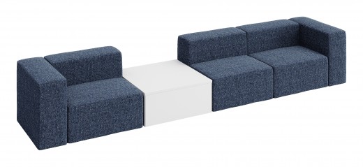 Conversa Three-Seat Sofa with Table - 168 x 36 x 36