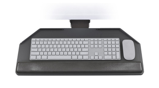 Articulating Keyboard Tray for Diagonal Corner Worksurfaces