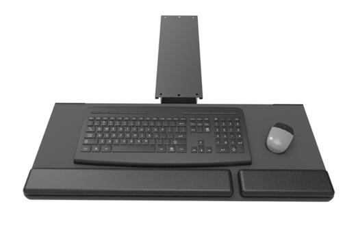 Articulating Keyboard Tray for Straight Edge Worksurfaces