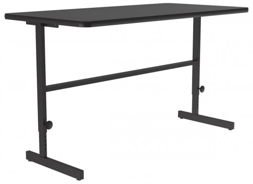 Deluxe High-Pressure Laminate Top Adjustable Standing  Height Work Station - 60 x 30 x 34/42