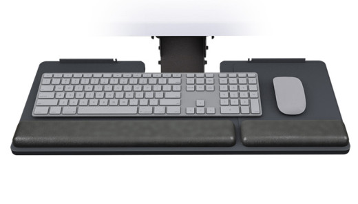 Articulating Keyboard Tray for Straight Edge or Shallow Worksurfaces