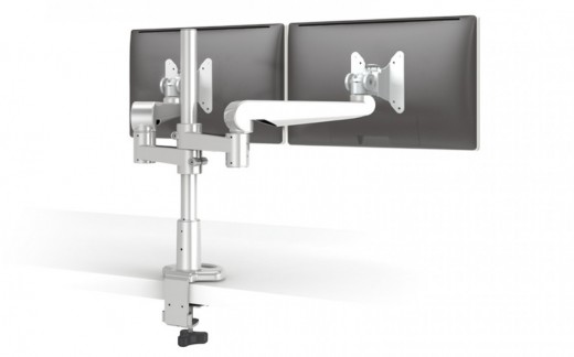 Dual Fixed Monitor Arms