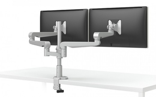 Dual Fixed + Fixed Monitor Arms