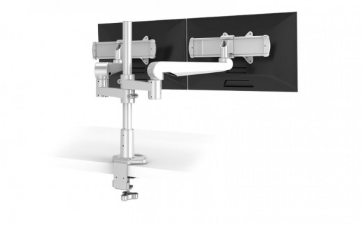 Dual Fixed + Slider Monitor Arm