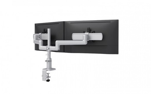 Dual Fixed + Slider Monitor Arms - Grommet Mount