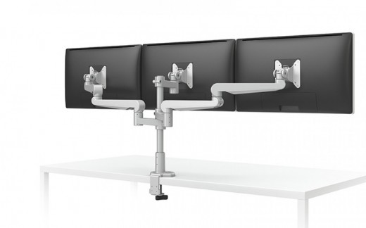 Triple Fixed + Fixed Monitor Arms