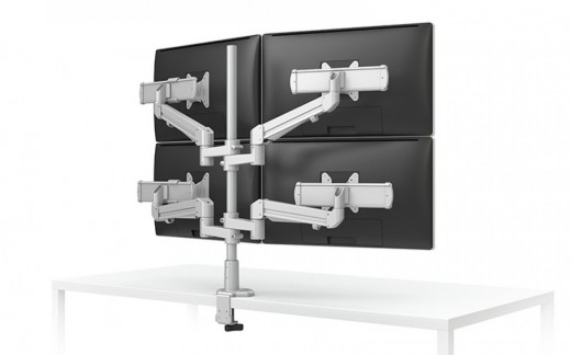 Quad Motion + Slider Monitor Arms