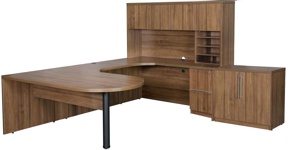 Peninsula Desk With Hutch And Storage Cabinet Madison Liquidators