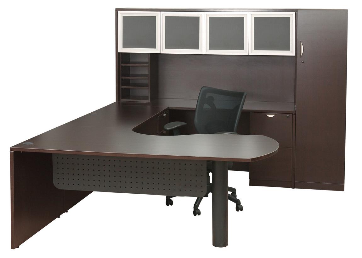 Peninsula Desk With Hutch And Tower Storage Madison Liquidators