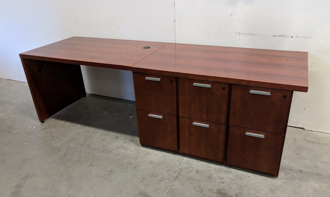 National Solid Wood Cherry Credenza with Drawers Madison Liquidators