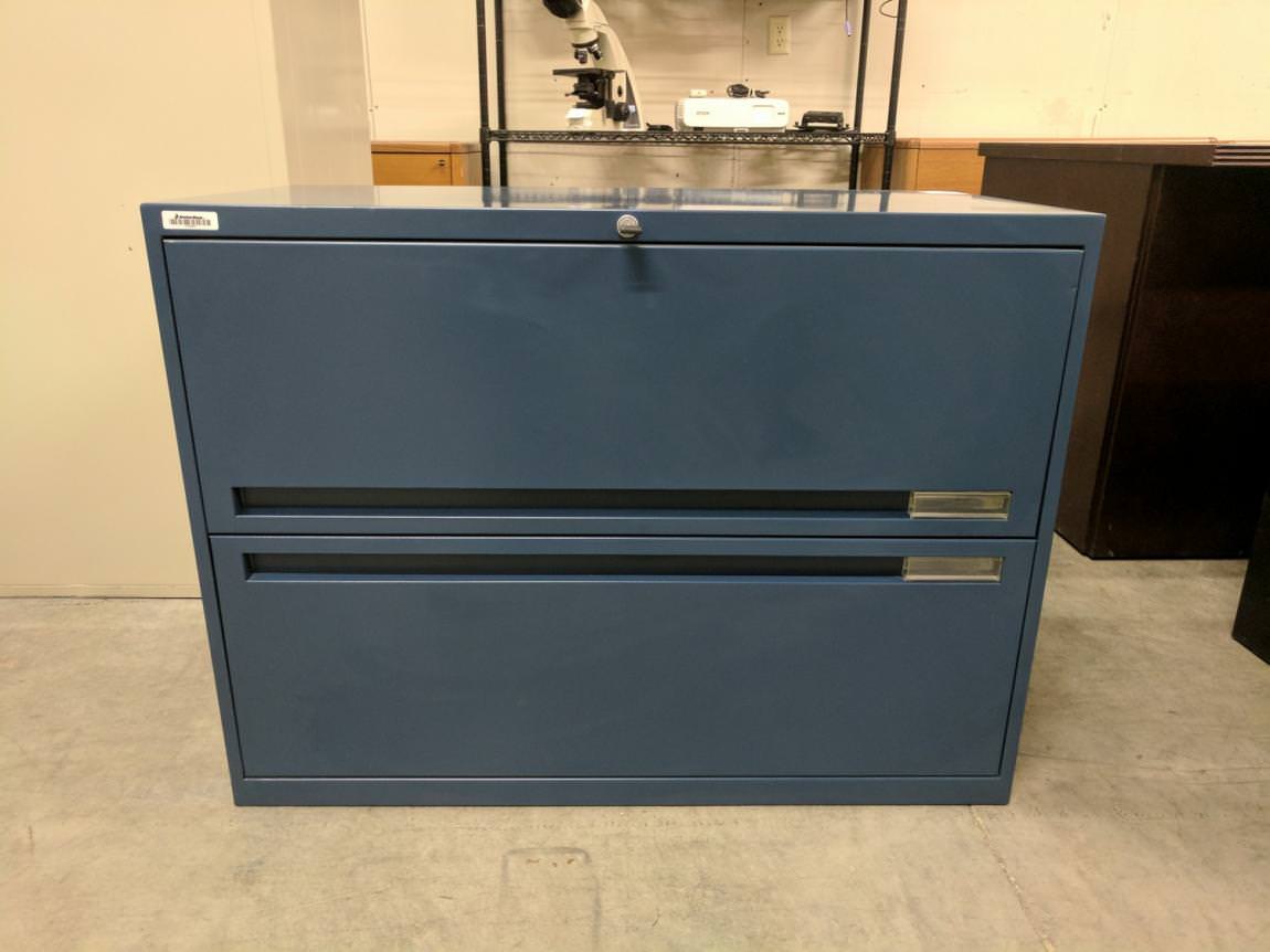 Images of Storwal 2 Drawer Blue Lateral Filing 36 Inch Wide