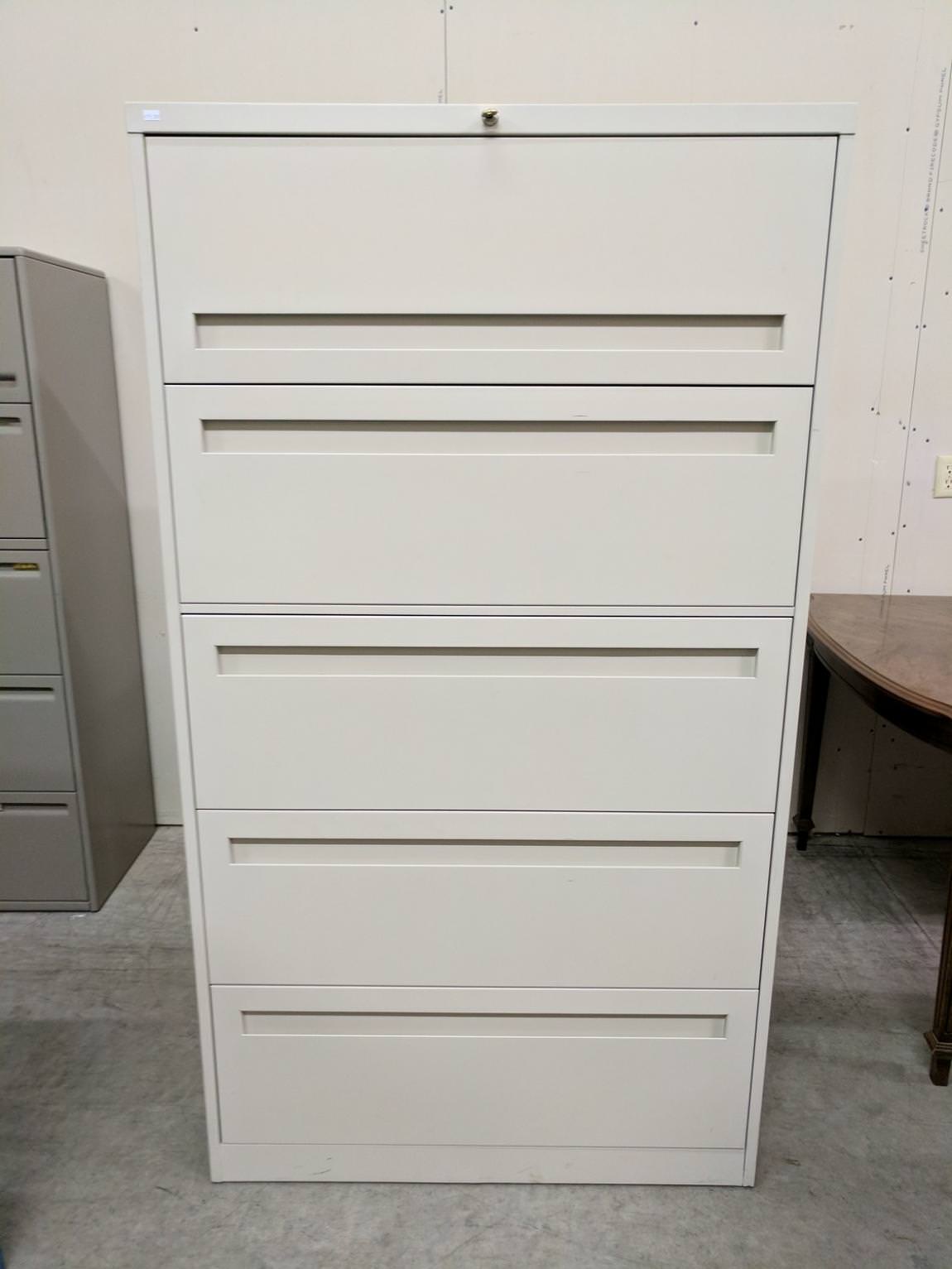 Images Of 5 Drawer Putty Lateral File Cabinet 36 Inch Wide