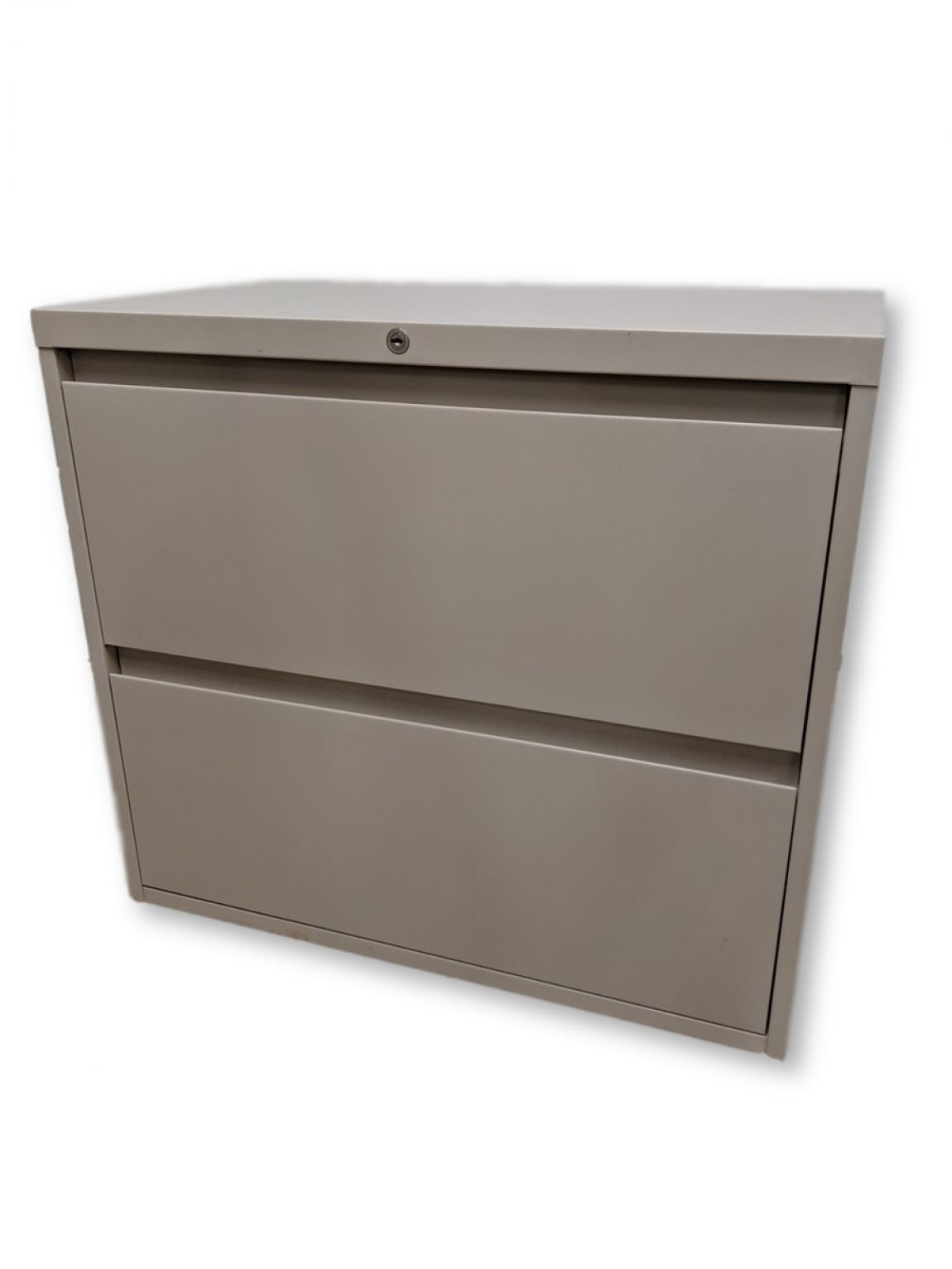 Steelcase Putty 2 Drawer Lateral Filing Cabinet 30 Inch Wide