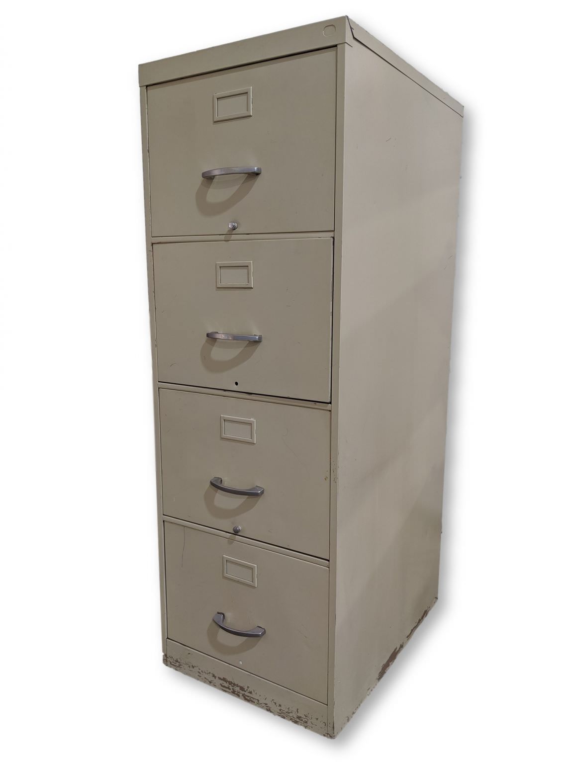 Beige 4 Drawer Vertical Legal Size File Cabinet Madison