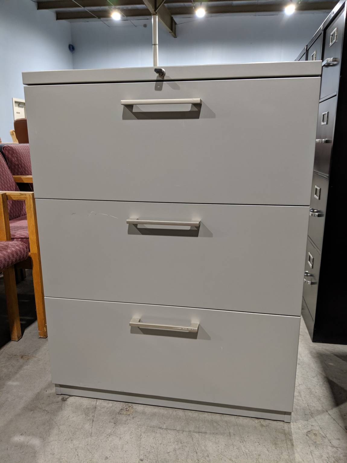 Haworth 3 Drawer Lateral Filing Cabinet 30 Inch Wide