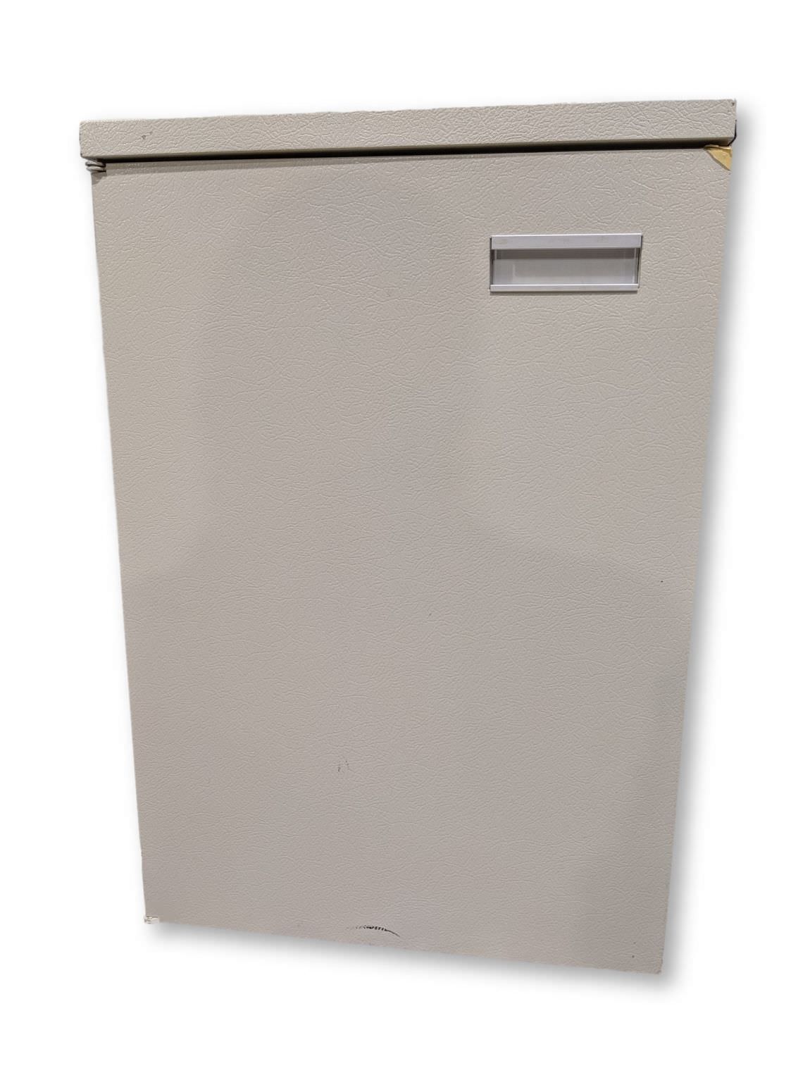 Small Putty Metal Storage Cabinet 18 Inch Wide