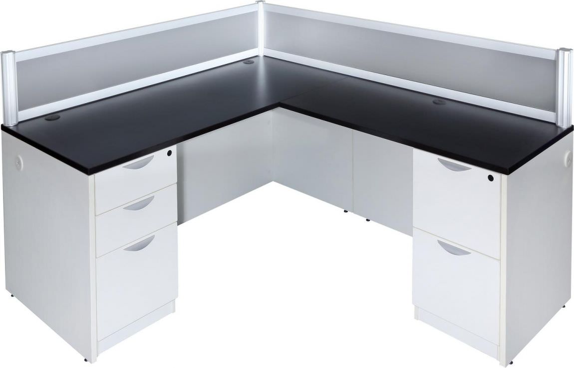 Images Of Chassis Series L Shape Desk With Acrylic Privacy Panels Chassis Series L Shape Desk With Acrylic Privacy Panels