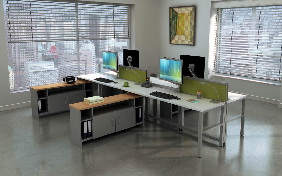 Images Of 4 Person Modern Workstation Desk