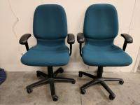 1742 Teal Steelcase Mid Back Rolling Office Chairs 1 