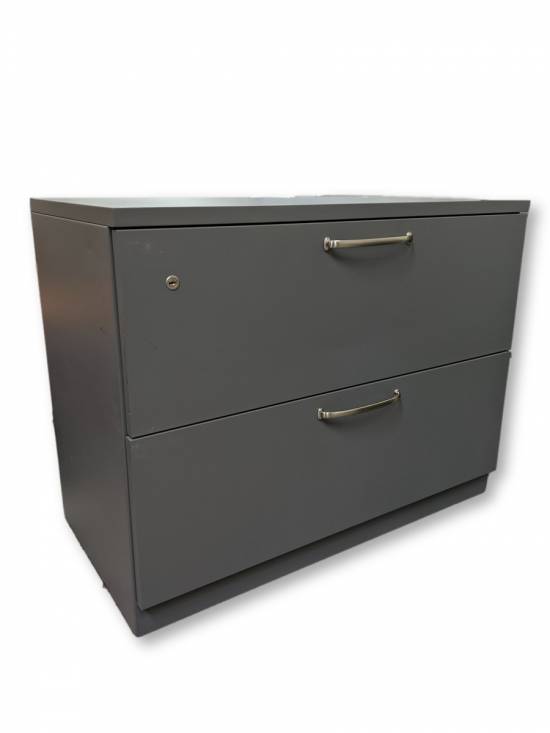 Steelcase Gray 2 Drawer Lateral Filling Cabinet 36 Inch Wide Steelcase Gray 2 Drawer Lateral Filling